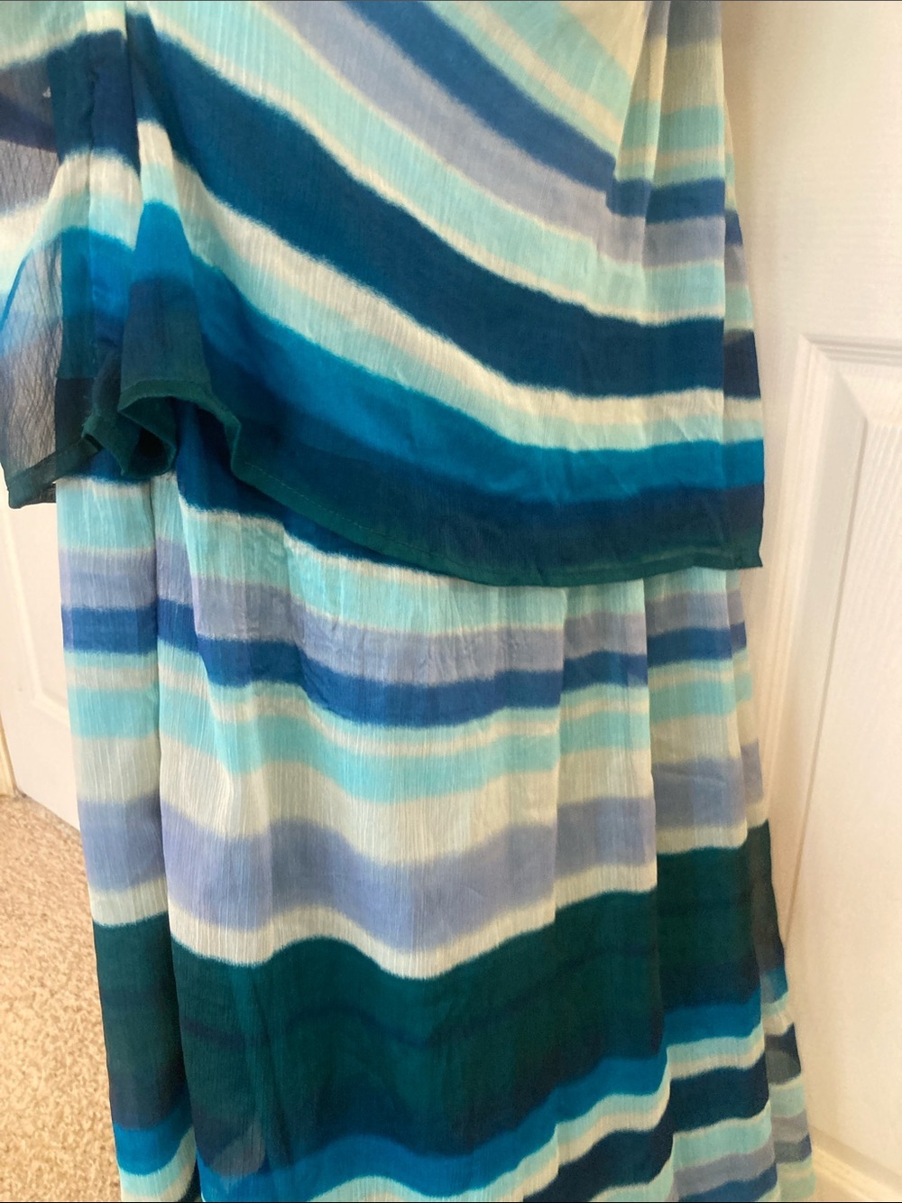 Collective Concepts Teal Layered Strap Dress Mermaidcore Women's Dress - Picture 9 of 10